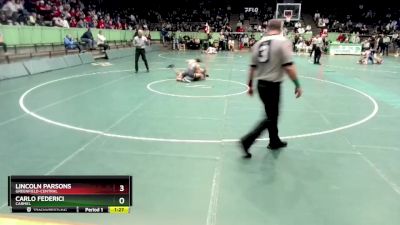 113 lbs Quarterfinal - Carlo Federici, Carmel vs Lincoln Parsons, Greenfield-Central