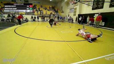 119 lbs Round Of 16 - Weston Scott, Fort Gibson vs Brighton Harp, Tahlequah Wrestling Club