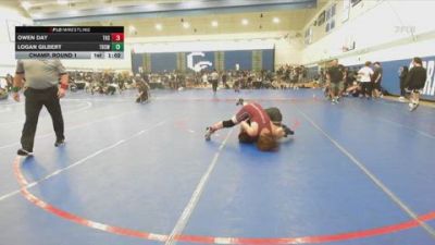 157 lbs Champ. Round 1 - Logan Gilbert, Troy High School Wrestling vs Owen Day, Torrance High School