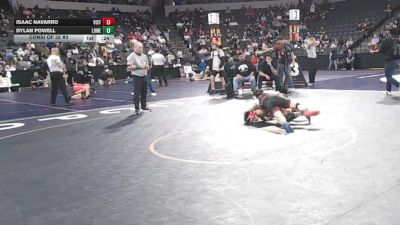 126 lbs Consi Of 32 #2 - Isaac Navarro, Vista (SD) vs Dylan Powell, Lowell (SF)