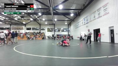 157 lbs Cons. Round 4 - Grant Brewer, Wabash vs Keagen Mabie, Manchester