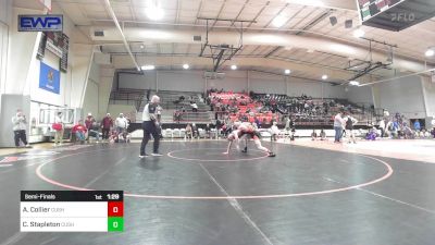 138 lbs Semifinal - Andy Collier, Cushing High School vs Cash Stapleton, Cushing High School