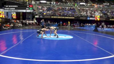 133 lbs Cons. Round 1 - Wyatt Unser, Wis.-Eau Claire vs Jay McDonnell, Ithaca