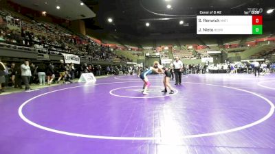 132 lbs Consi Of 8 #2 - Scarlett Renwick, Matilda Torres vs Jazrine Nieto, Redwood