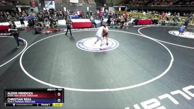 190 lbs Cons. Round 3 - Alexis Mendoza, Alisal High School Wrestling vs Christian Resa, Visalia Pioneers Wrestling