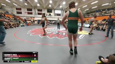 175 lbs Round 3 (6 Team) - Garrett Haley, Pinedale vs Barrett Rice, Worland High School