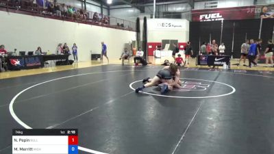 74 kg Round Of 128 - Nathan Pepin, Bulldog Elite vs Michael Merritt, Michigan