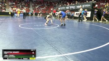 3A-113 lbs Cons. Round 3 - Joey Cahill, Waukee Northwest vs Braxton Winkey, Ames