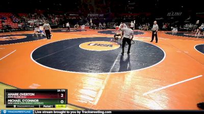 2A 175 lbs Quarterfinal - Michael O`Connor, New Lenox (Providence Catholic) vs Amare Overton, Rock Island (H.S.)