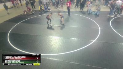 76-77 lbs Round 3 - Quinn Cisneros, Gladiator Wrestling Academy vs Mitchell VanDeusen, Custer County Wrestling