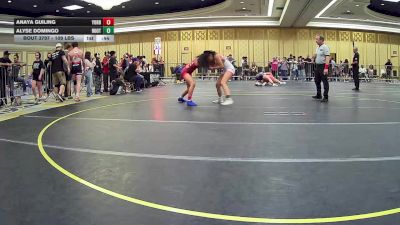 109 lbs Consi Of 8 #2 - Anaya Guiling, Yorba Linda HS vs Alyse Domingo, Roots