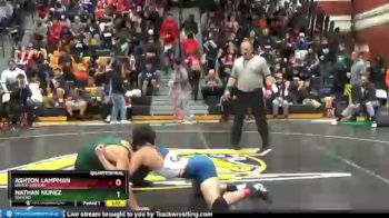 145 lbs Quarterfinal - Nathan Nunez, Rancho vs Ashton Lampman, Bishop Gorman