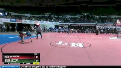 106 lbs Semis & 1st Wrestleback (8 Team) - Davis Motyka, Wyoming Seminary vs Nick Salamone, Easton