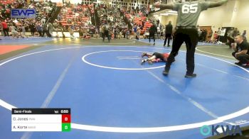 46-49 lbs Semifinal - Olivia Jones, HURRICANE WRESTLING ACADEMY vs Alex Korte, Wagoner Takedown Club