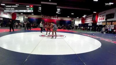 190 lbs Quarterfinal - Josiah Joseph, West Covina vs Julio Leija, Trabuco Hills