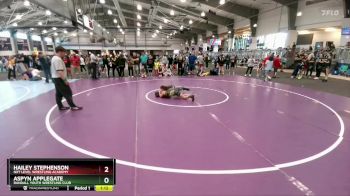 80 lbs Round 2 - Hailey Stephenson, NXT Level Wrestling Academy vs Aspyn Applegate, Randall Youth Wrestling Club
