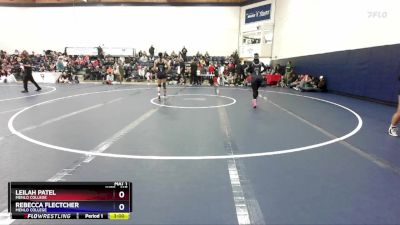 117 lbs Cons. Round 4 - Rebecca Flectcher, Menlo College vs Leilah Patel, Menlo College