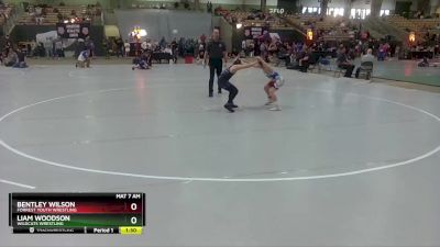 90 lbs Quarterfinal - Bentley Wilson, Forrest Youth Wrestling vs Liam Woodson, Wildcats Wrestling