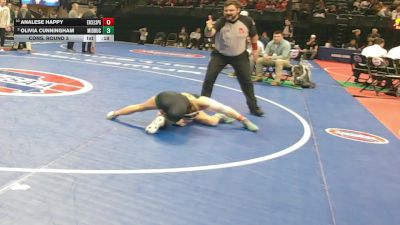 105 Class 1 lbs Cons. Round 3 - Analese Happy, Excelsior Springs vs Olivia Cunningham, Mid-Buchanan