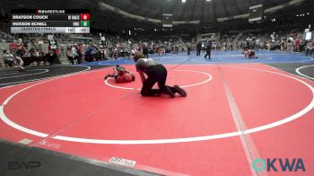 46 lbs Quarterfinal - Drayson Couch, Del City Little League Wrestling vs Huxson Schell, Keystone Wrestling Club