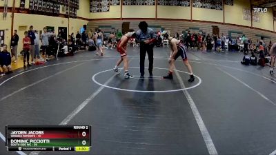 100 lbs Round 2 (10 Team) - DOMINIC PICCIOTTI, South Side WC vs Jayden Jacobs, Virginia Patriots