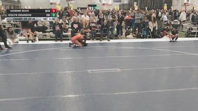 105 lbs Champ. Rd Of 32 - Jasmine Buck, RBYWC vs Joslyn Swanson, Siouxland Wrestling Academy