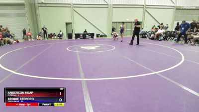 157 lbs 4th Wrestleback (16 Team) - Anderson Heap, Florida vs Brodie Bedford, Texas Blue