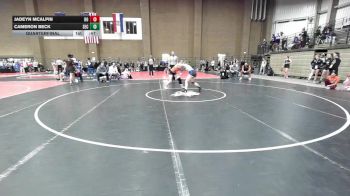 135C Quarterfinal - Cameron Beck, Seckman vs Jadeyn Mcalpin, Red Oak