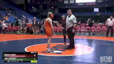 105 lbs Champ. Round 1 - Diana Lopez, Chicago (Phoenix Military Academy) vs Zoe Dempsey, New Lenox (Lincoln-Way West)