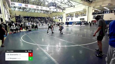 172 lbs Consi Of 8 #1 - Brock Oizerowitz, Christian Brothers Academy vs Jaden Simpson, Camden Catholic