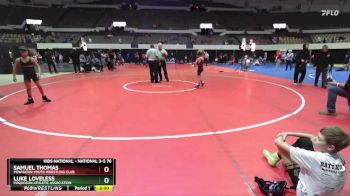 National 3-5 76 5th Place Match - Luke Loveless, Poquoson Athletic Association vs Samuel Thomas, Powhatan Youth Wrestling Club