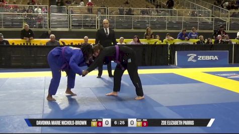 Zoe Elizabeth Parris vs Davonna Marie Nichols-Brown 2025 Pan Jiu Jitsu IBJJF Championship