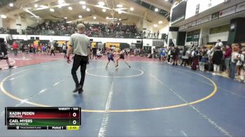 100 lbs Cons. Round 5 - Cael Myers, New Plymouth vs Kadin Peden, Fruitland