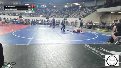 96 lbs Consi Of 32 #2 - Lucas White, Unattached vs Mason Mardis, Blackwell