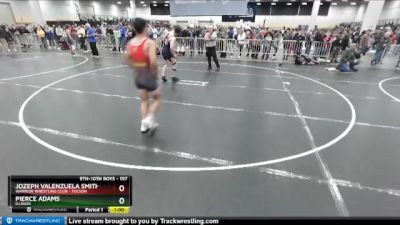 157 lbs Cons. Round 2 - Pierce Adams, Illinois vs Jozeph Valenzuela Smith, Warrior Wrestling Club - Tucson