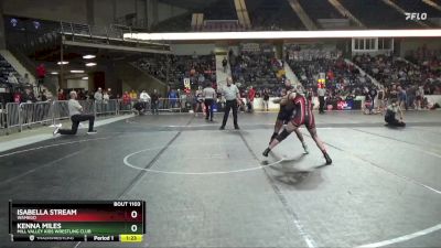 110 lbs Champ. Round 1 - Isabella Stream, Wamego vs Kenna Miles, Mill Valley Kids Wrestling Club