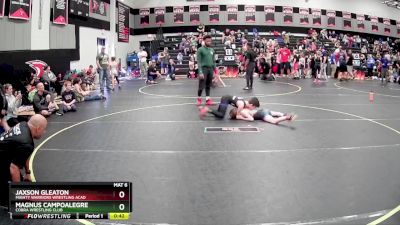 85 lbs Round 3 - Jaxson Gleaton, Mighty Warriors Wrestling Acad vs Magnus Campoalegre, Cobra Wrestling Club