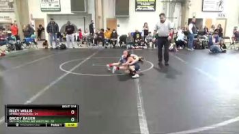 44 lbs Cons. Round 1 - Brody Bauer, Smith Mountain Lake Wrestling vs Riley Willis, Smyrna Wrestling