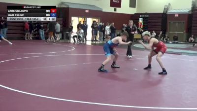110.6-121.3 Champ. Round 1 - Zane Gillespie, Premier Wrestling Center vs Liam Exline, Hawkeye Wrestling Academy
