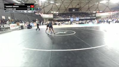 Girls 4A 155 lbs Champ. Round 1 - Mariah Gibson, Yelm (Girls) vs Jasmine Lee, Curtis (Girls)