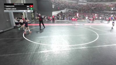 82 lbs Cons. Round 1 - Freya Nye, Waunakee Wrestling Club vs Quinn Lasco, Demons WC (Burlington)