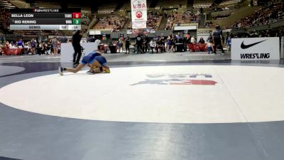 Schoolgirls - 110 lbs Semis - Rio Rening, Wright Wrestling Academy vs Bella Leon, The GR818ERS Wrestling Club