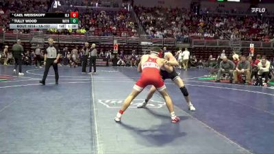 1A-157 lbs 5th Place Match - Tully Wood, Wayne, Corydon vs Cael Weisskopf, HLV-TC