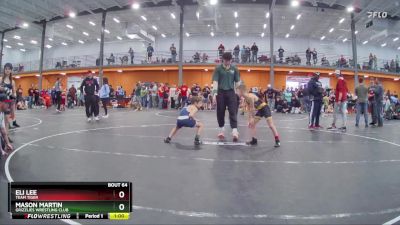 65 lbs Cons. Semi - Eli Lee, Team Tiger vs Mason Martin, Grizzlies Wrestling Club