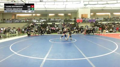 132 lbs Consi Of 8 #2 - Alana Southworth, Conard vs Sophia Abbaspour, Jonathan Law