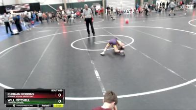 61 lbs Cons. Round 5 - Will Mitchell, Thayer Central vs Rhogan Robbins, Winner Youth Wrestling