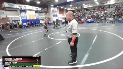 138 lbs Champ. Round 2 - Edgar Mora, Mayfair vs Andres Marquez, Corona High School