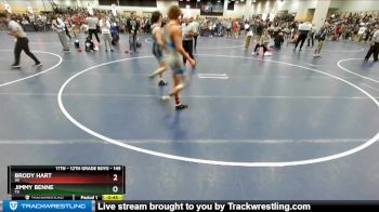 145 lbs Cons. Round 6 - Jimmy Benne, TX vs Brody Hart, WI