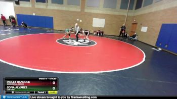 130lbs Champ. Round 1 - Sofia Alvarez, Century vs Violet Hancock, Washougal (Girls)