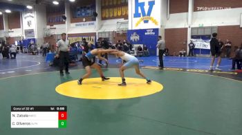 126 lbs Consolation - Nathaniel Zabala, Norco High School vs Calvin Oliveros, Villa Park